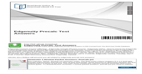 Test answers for edgenuity Ebook Doc